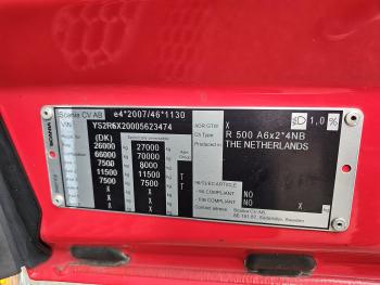 R500 6x2*4  / LIFT STEERING AXLE / RETARDER / WB 295 cm